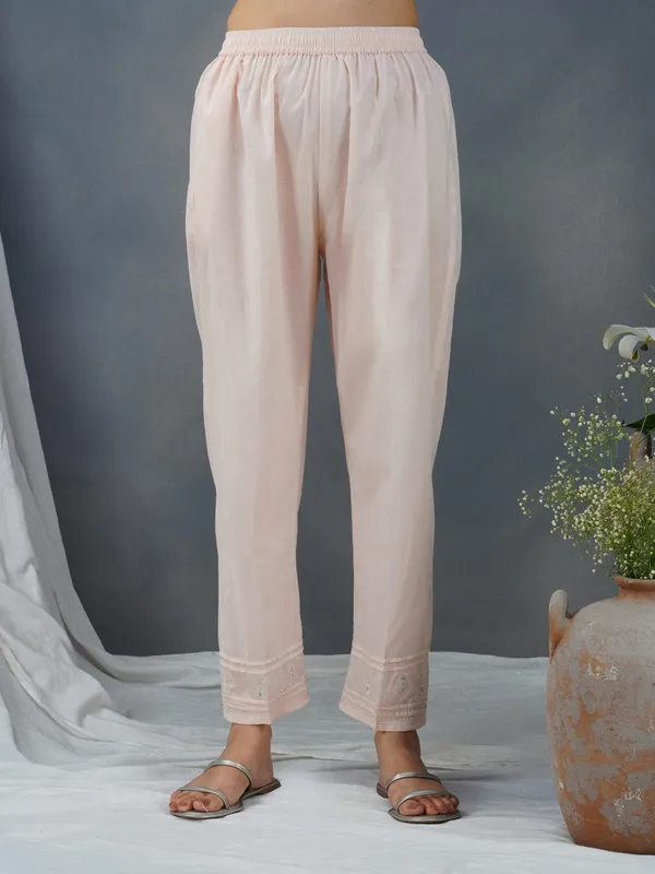 Pink_Embroidered_Cotton_Silk_Anarkali_Kurta_Paired_With_Matching_Pant_-_XXL