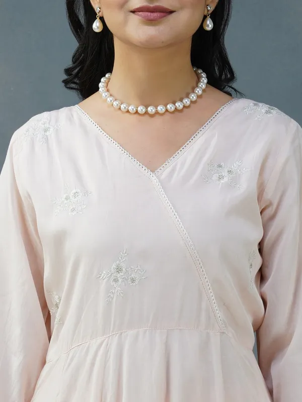 Pink_Embroidered_Cotton_Silk_Anarkali_Kurta_Paired_With_Matching_Pant_-_XXL