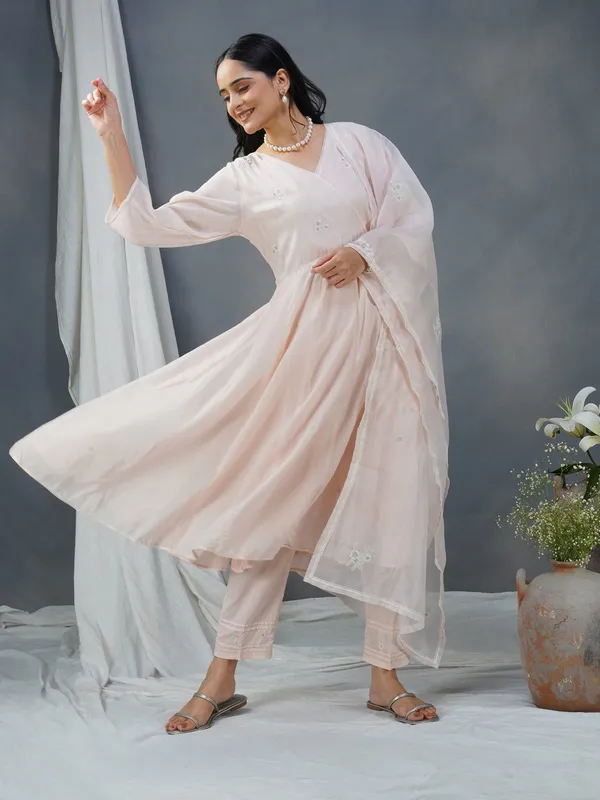 Pink_Embroidered_Cotton_Silk_Anarkali_Kurta_With_Matching_Pant_And_Dupatta_-_XXL
