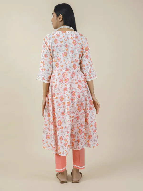 White_and_Pink_Printed_Cotton_Anarkali_Paired_With_Matching_Pant_-_XXL