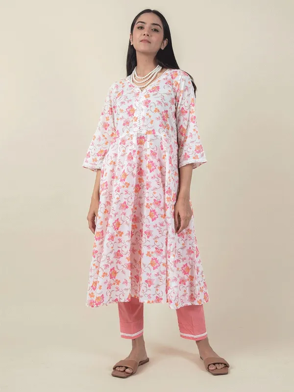 White_and_Pink_Printed_Cotton_Anarkali_-_XXL