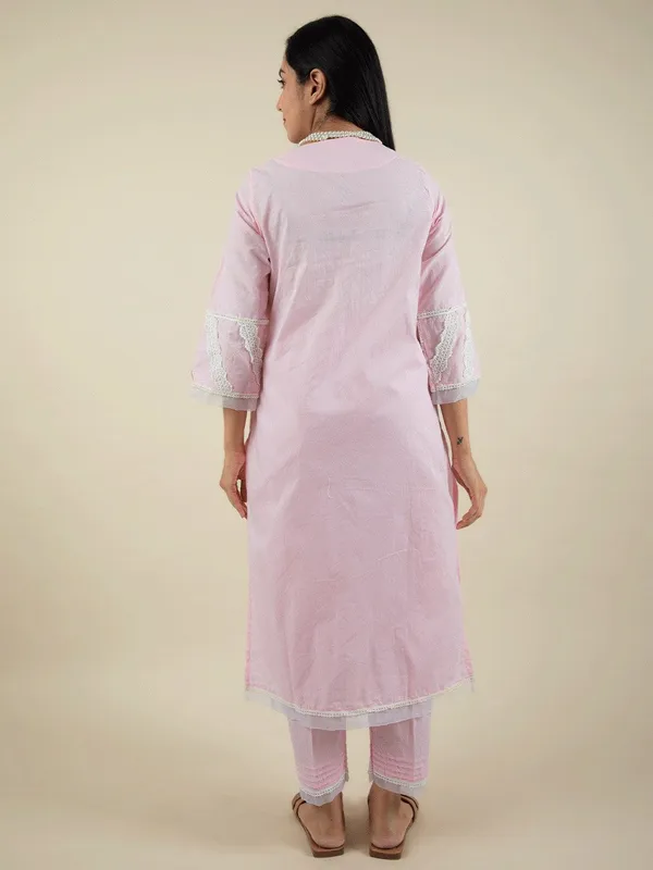 Pink_Cotton_dobby_kurta_Paired_With_Matching_Pant_-_XXL