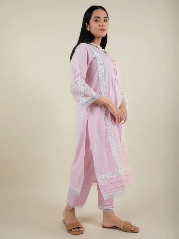 Pink_Cotton_dobby_kurta_-_XXL