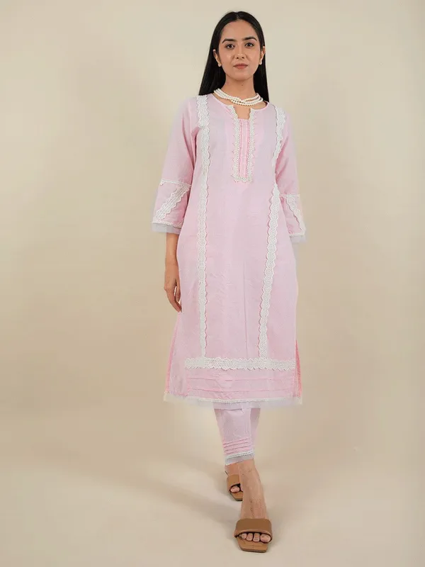 Pink_Cotton_dobby_kurta_-_XXL