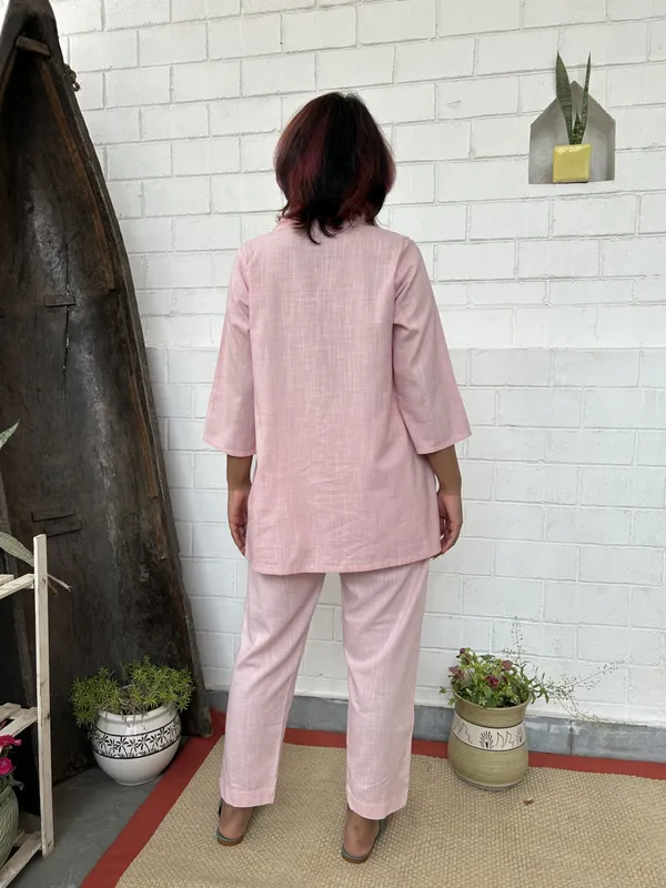 Pink_Kantha_Embroidered_Short_Cotton_Co-ord_-_XXL