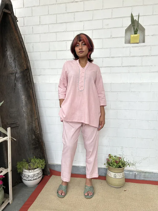 Pink_Kantha_Embroidered_Short_Cotton_Co-ord_-_XXL
