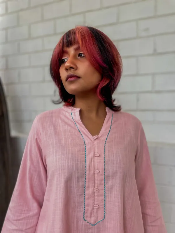 Pink_Kantha_Embroidered_Short_Cotton_Co-ord_-_XXL