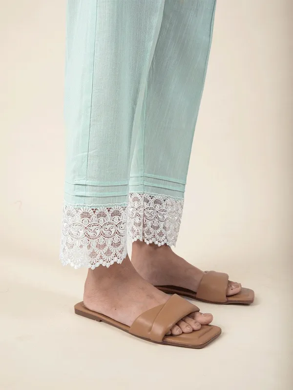 Sea_Green_Cotton_Kurta_Paired_With_Matching_Pant_-_XXL