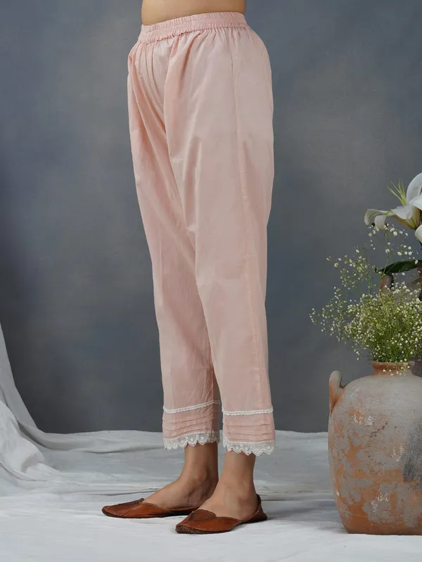 Pink_Embroidered_Cotton_Dobby_Kurta_Paired_With_Matching_Pant_-_XXL