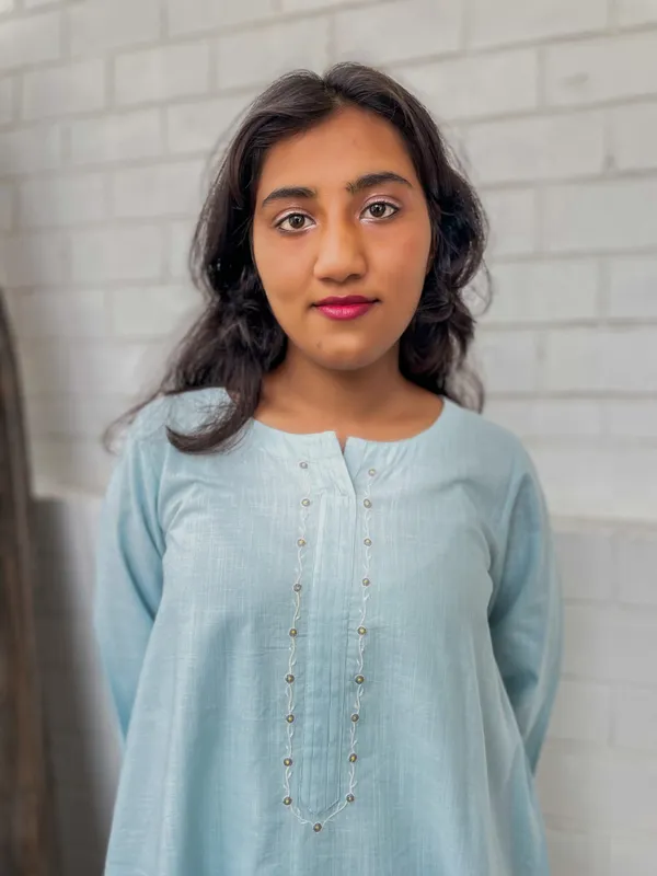 Sky_Blue_Kantha_Embroidered_Short_Cotton_Co-ord_-_XXL