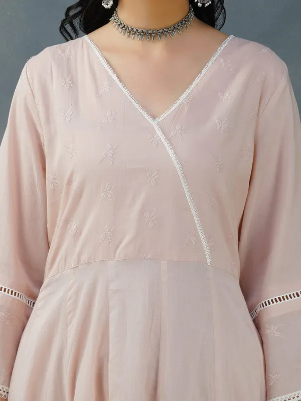 Gold_Pink_Embroidered_Cotton_Kurta_Paired_With_Matching_Pant_-_XXL