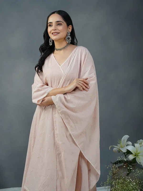 Gold_Pink_Embroidered_Cotton_Anarkali_Kurta_With_Matching_Pant_And_Dupatta_-_XXL