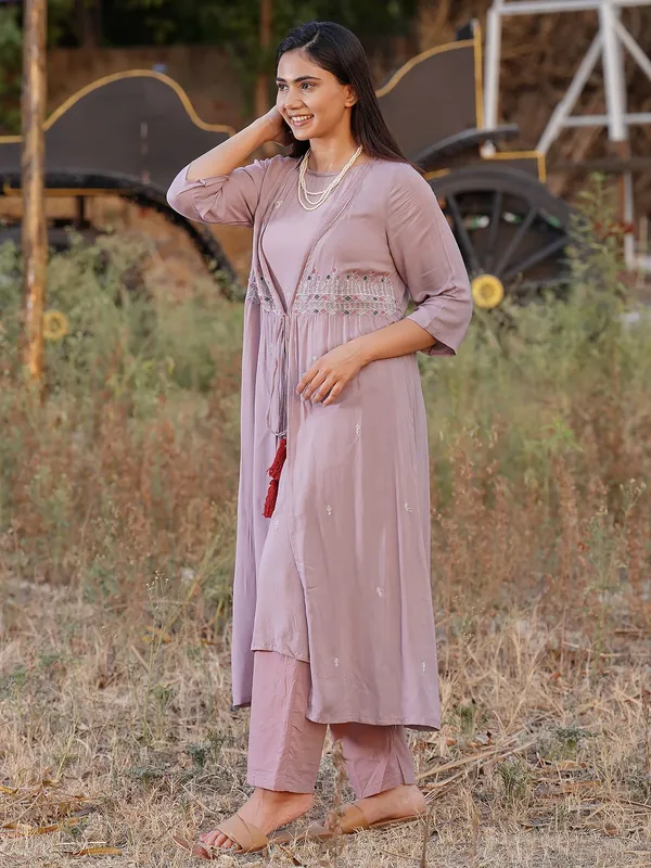 Mauve_Embroidered_Modal_Dobby_Jacket_with_Inner_and_Cotton_Pant_-_Set_of_2_-_XXL