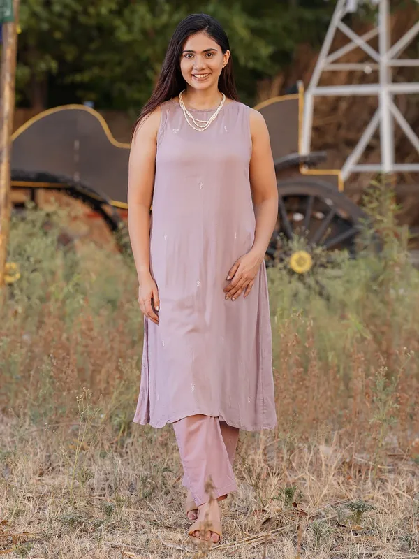 Mauve_Embroidered_Modal_Dobby_Jacket_with_Inner_and_Cotton_Pant_-_Set_of_2_-_XXL