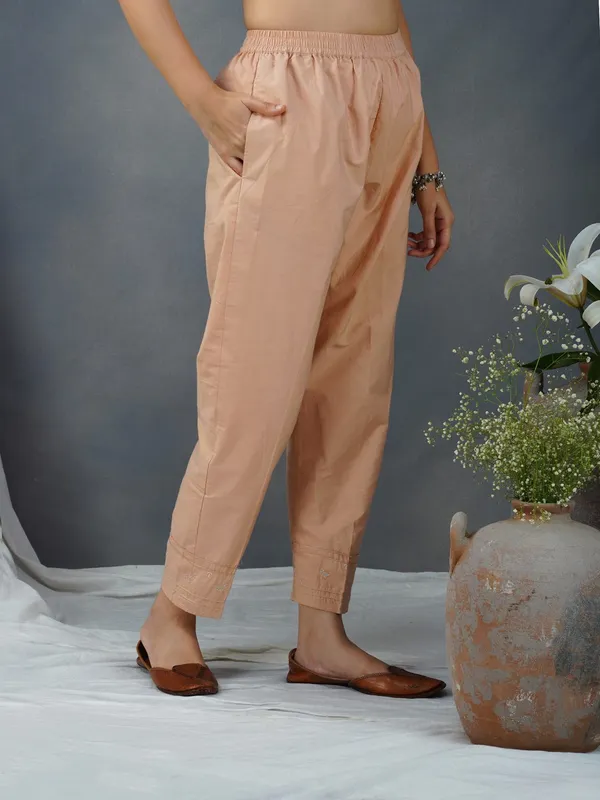 Peach_Embroidered_Cotton_Silk_Anarkali_Kurta_With_Matching_Pant_And_Dupatta_-_XXL