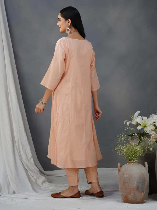Peach_Embroidered_Cotton_Silk_Anarkali_Kurta_With_Matching_Pant_And_Dupatta_-_XXL