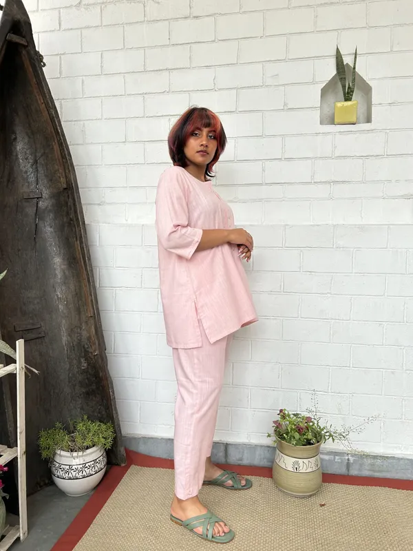 Pink_Embroidered_Short_Cotton_Co-ord_-_XXL