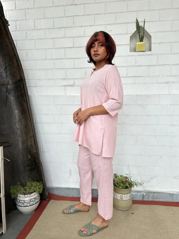 Pink_Embroidered_Short_Cotton_Co-ord_-_XXL