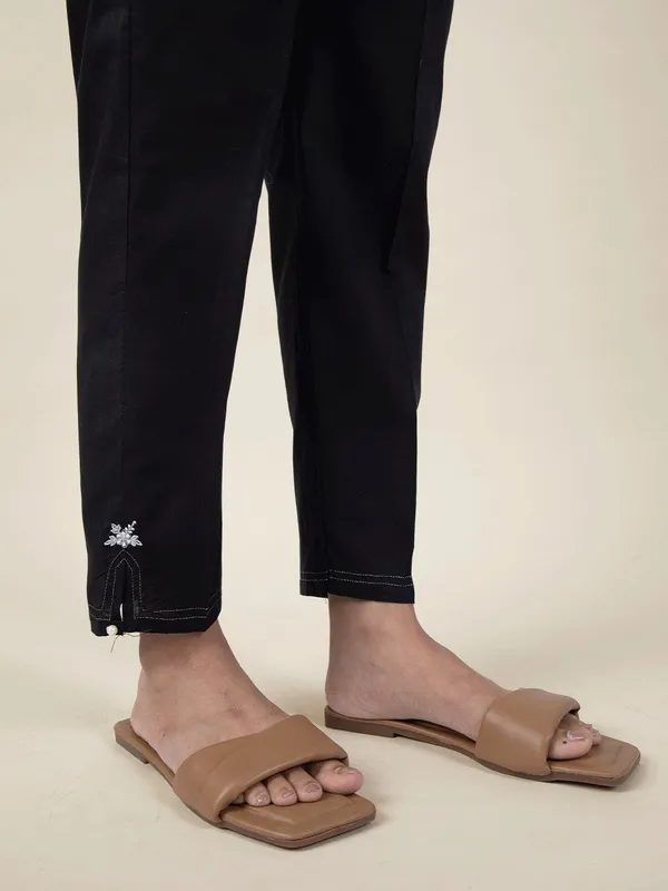 Black_Cotton_Kaftan_with_Belt_Paired_With_Matching_Pant_-_XXL