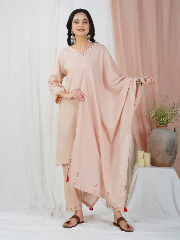 Gold_Pink_Tribal_Embroidered_Cotton_Kurta_With_Matching_Pant_And_Dupatta_-_XXL