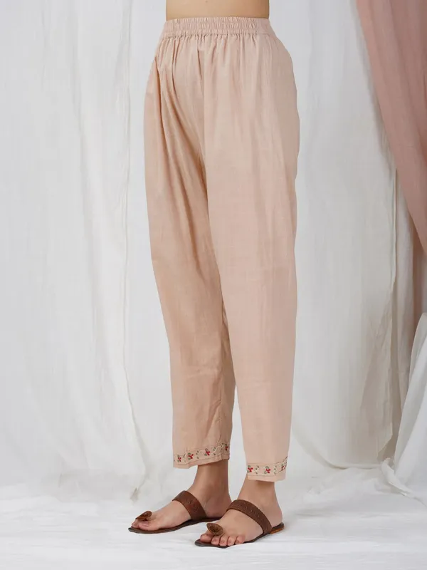 Gold_Pink_Tribal_Embroidered_Cotton_Kurta_With_Matching_Pant_And_Dupatta_-_XXL