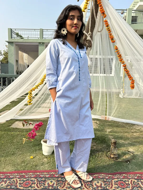 Blue_Embroidered_Cotton_Co-ord_-_XXL