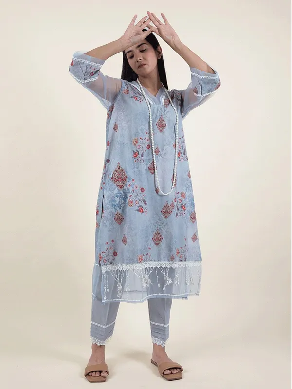 Grey_Digital_print_Cotton_kurta_With_Matching_Pant_And_Dupatta_-_XXL