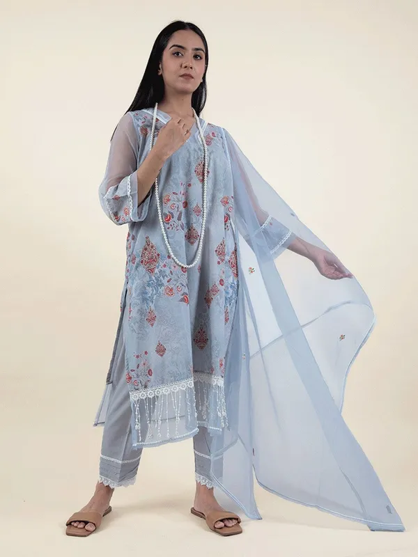 Grey_Digital_print_Cotton_kurta_With_Matching_Pant_And_Dupatta_-_XXL