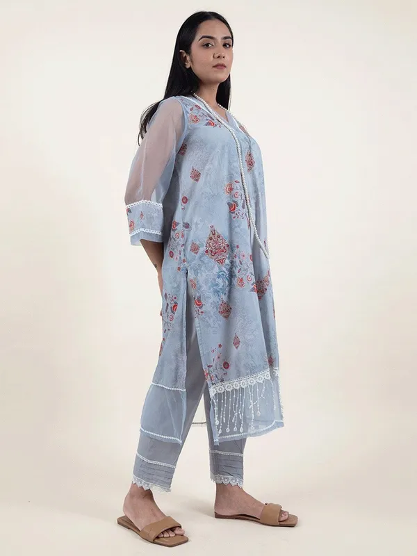 Grey_Digital_print_Cotton_kurta_With_Matching_Pant_And_Dupatta_-_XXL
