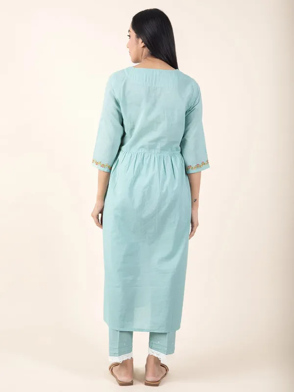 Sea_Green_colorful_Embroidered_Cotton_Angrakha_Kurta_-_XXL
