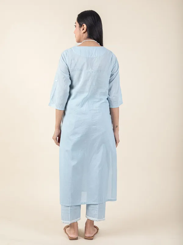 Sky_Blue_Embroidered_Cotton_Angrakha_Paired_With_Matching_Pant_-_XXL