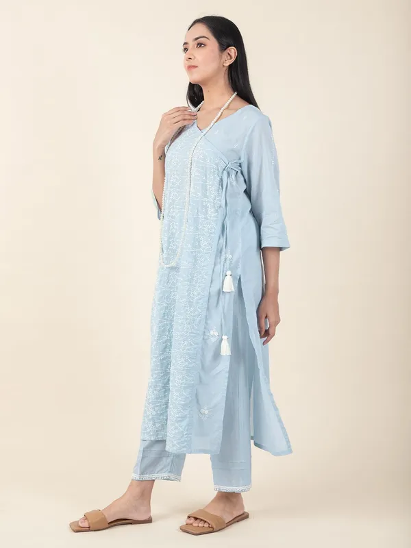 Sky_Blue_Embroidered_Cotton_Angrakha__With_Matching_Pant_And_Dupatta_-_XXL
