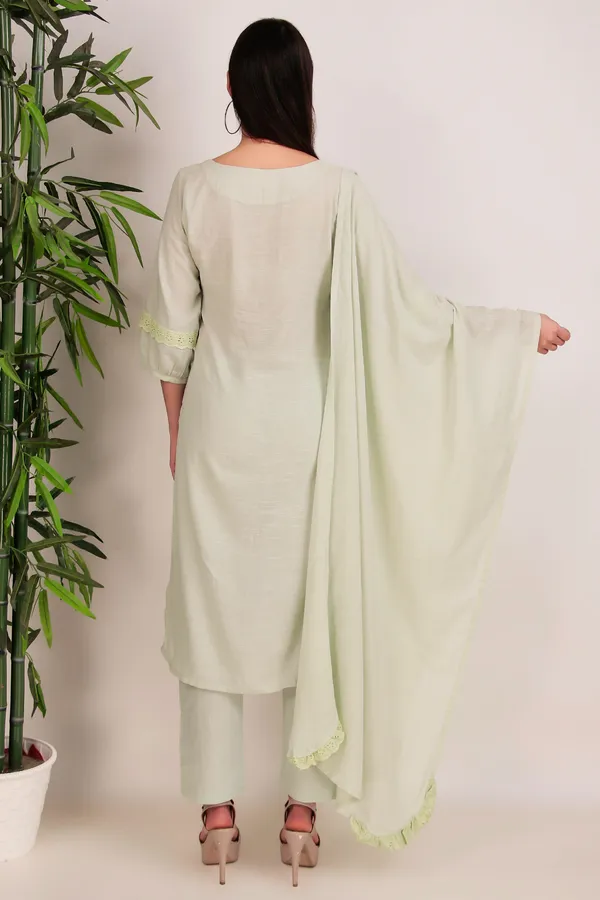 Lemon_Yellow_Cotton_Kurta_With_Lace_Work_And_Matching_Pants_-_XXL