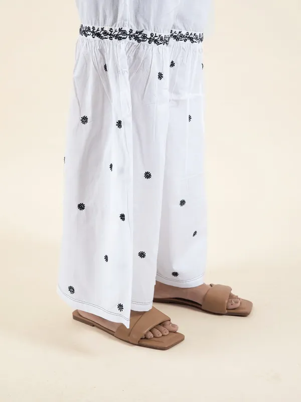 White_Embroidered_Cotton_Kurta_with_matching_sharara_and_dupatta_-_XXL