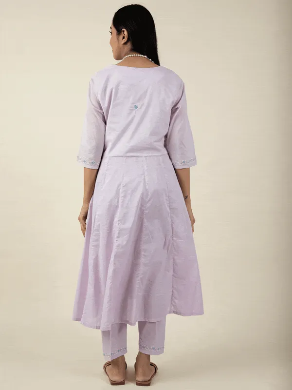 Lilac_Hand_Embroidered_Cotton_Anarkali_With_Matching_Pant_And_Dupatta_-_XXL
