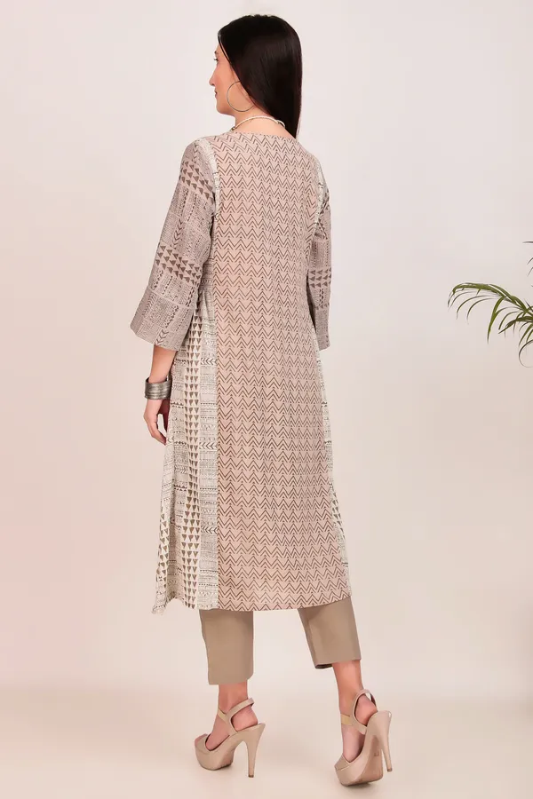 Cotton_Classic_Printed_Grey_Kurta_With_Matching_Pant_-_XXL