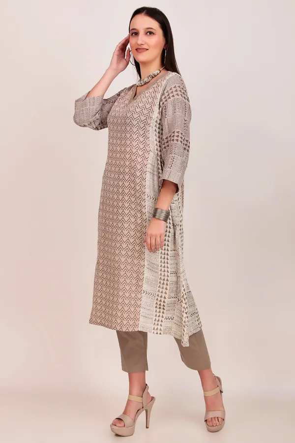 Cotton_Classic_Printed_Grey_Kurta_With_Matching_Pant_-_XXL