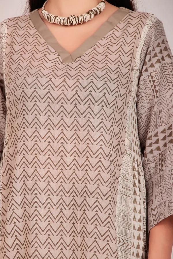 Cotton_Classic_Printed_Grey_Kurta_With_Matching_Pant_-_XXL