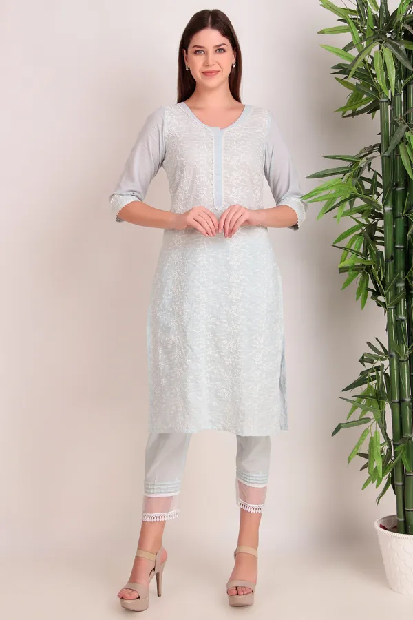 Sky_Blue_Full_Embroidered_Cotton_Kurta_With_Matching_Pant_Laces_With_Organza._-_XXL