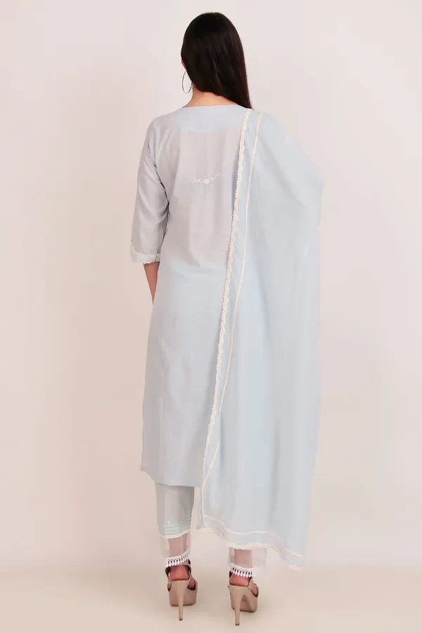 Sky_Blue_Full_Embroidered_Cotton_Kurta_With_Matching_Pant_Laces_With_Organza._-_XXL