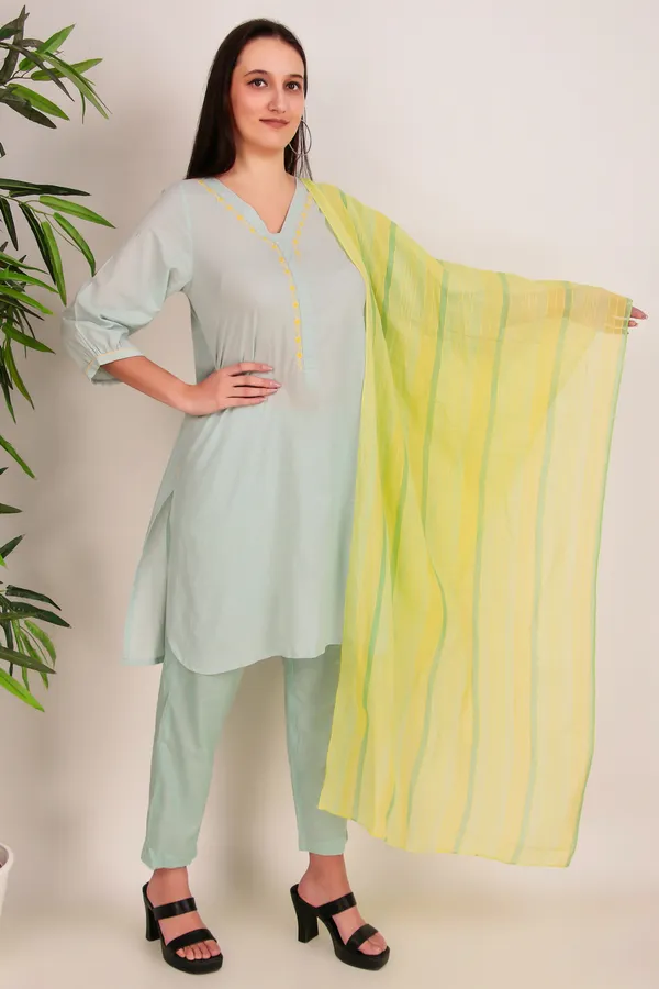 Sea_Green_Regular_Cotton_Embroidered_kurta_Pant_and_Dupatta_-_Set_of_3_-_XXL