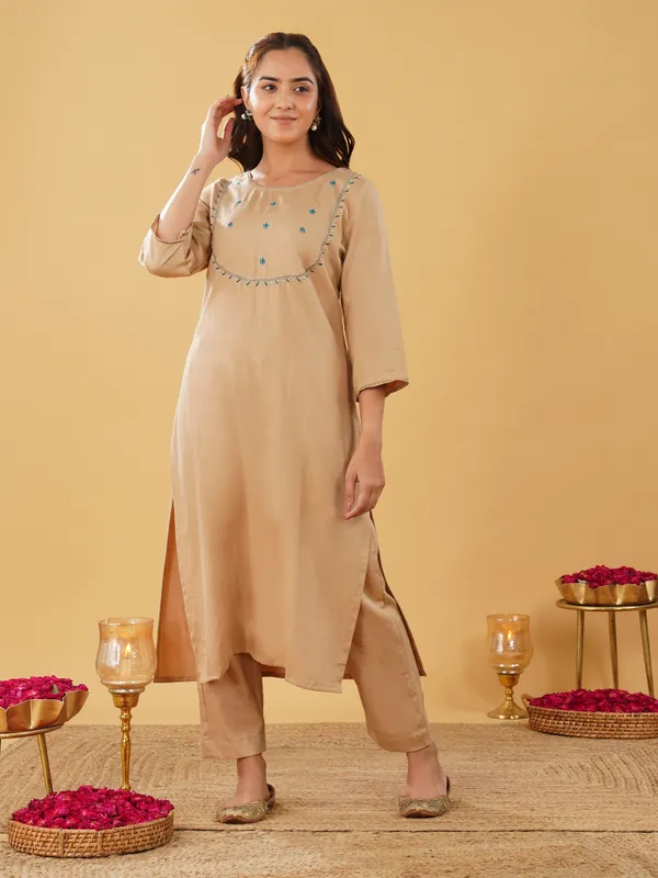 Beig_Embroidery_Kurta_with_Pant_and_Dupatta_(Set_of_3)