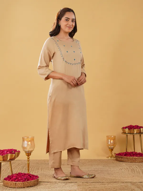 Beig_Embroidery_Kurta_with_Pant_and_Dupatta_(Set_of_3)