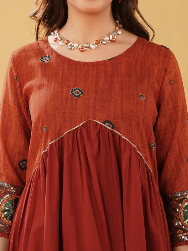 Rust_Red_Anarkali_with_Pant_(set_of_2)