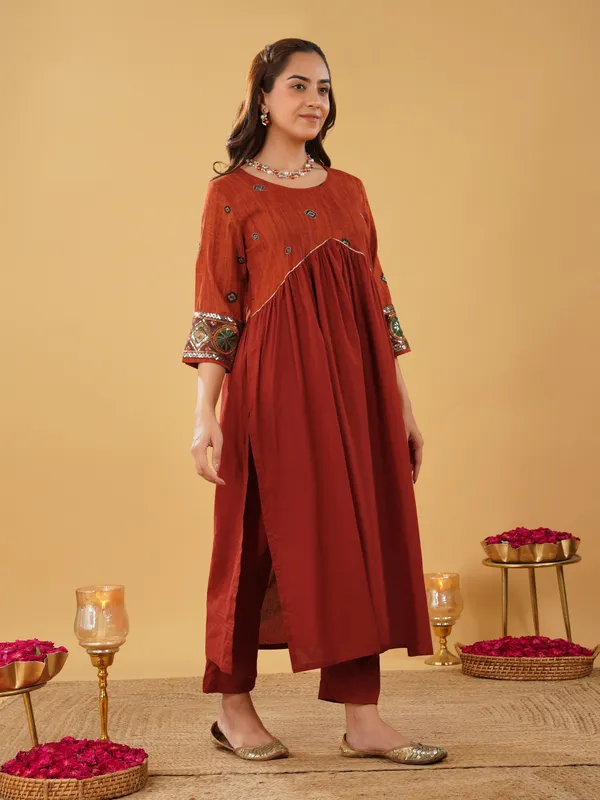 Rust_Red_Anarkali_with_Pant_and_Gorgeous_Chiffon_Dupatta(set_of_2)
