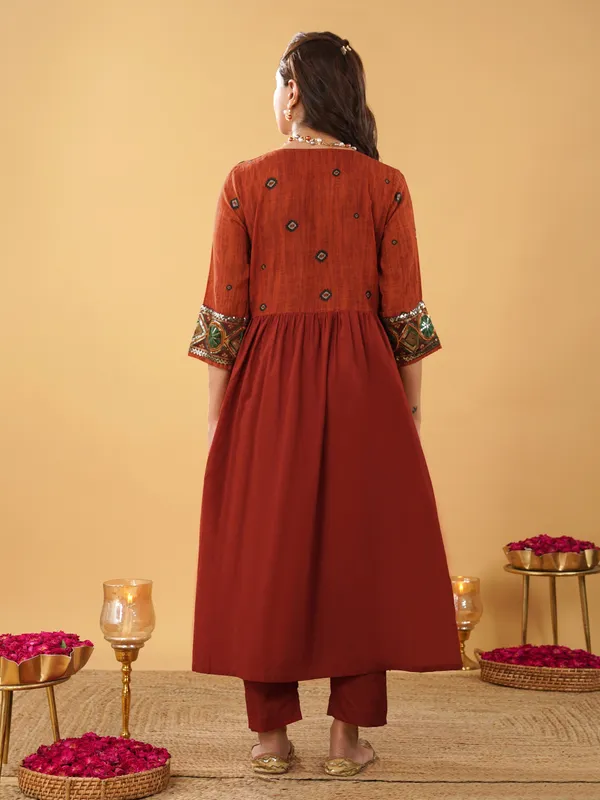 Rust_Red_Anarkali_with_Pant_and_Gorgeous_Chiffon_Dupatta(set_of_2)