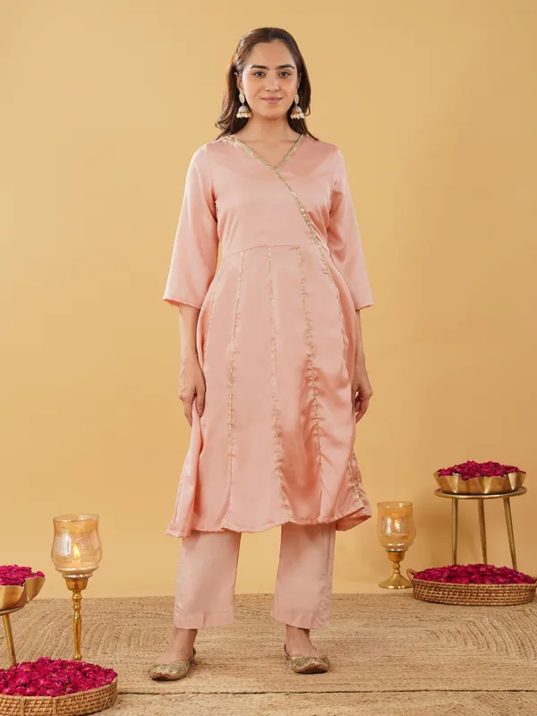 Women_Gorgeous_Peach_Silk_Blend_Anarkali_with_Pant_and_Kota_Dupatta(Set_of_3)