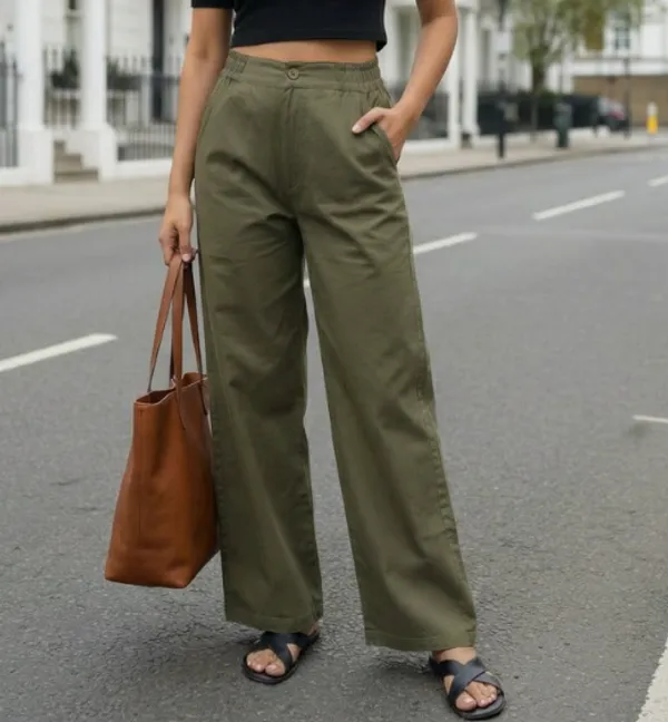 Green_Cotton_High-Rise_Wide_Leg_Utility_Trousers_For_Women