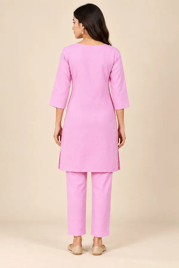 Lilac_Embroidered_Motif_Kurta_set