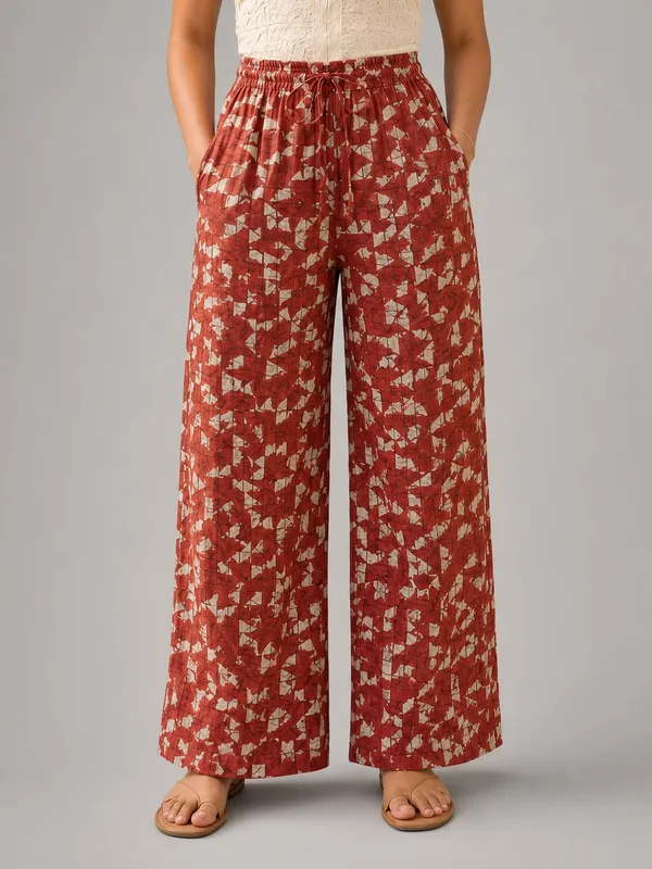Women_Frilled_High-Rise_Wrinkle_Free_Flared_Trousers